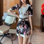 Short Sleeve Traditional Chinese Open-side Dress