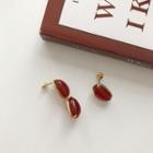 Non-matching Bead Dangle Earring E194 - Gold - One Size