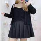 Set: Lettuce Edge Camisole Top + Cardigan