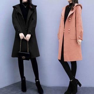 Button-up Hooded Coat