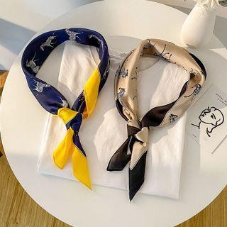 Retro Horse Print Narrow Scarf Hair Tie