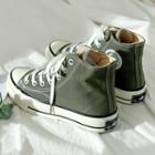 Canvas Lace-up High-top Sneakers
