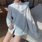 Lace Frilled Long-sleeve Blouse / Jumper Shorts