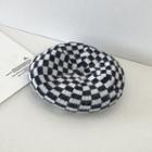 Checkered Beret Black & White - One Size