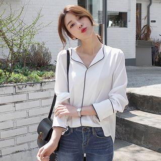 Open-placket Piped Top