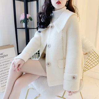 Plain Loose-fit Collared Jacket