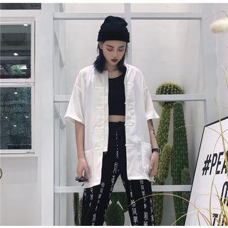 Elbow-sleeve Frog-button Jacket