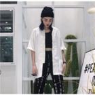 Elbow-sleeve Frog-button Jacket