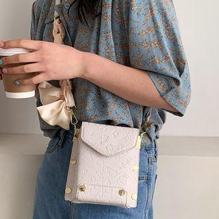 Cartoon Print Studded Crossbody Bag