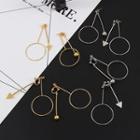 Circle Non-matching Drop Earring