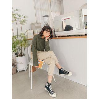 Collared Relaxed-fit T-shirt
