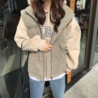 Plain Loose-fit Vest Army Green - One Size