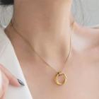 Hoop Pendant Alloy Necklace Cross Necklace - Gold - One Size