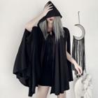 Hooded Light Cape Jacket Black - One Size