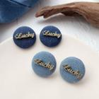 Alloy Lucky Lettering Denim Earring