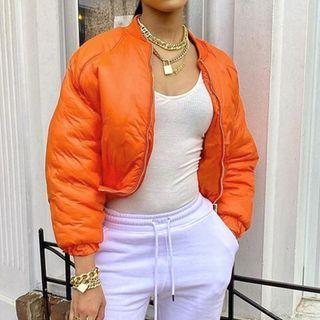 Cropped Zip Padded Jacket