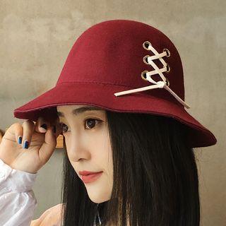 Lace-up Cloche Hat