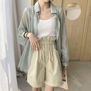 Long-sleeve Clear Light Cardigan Jacket
