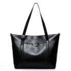 Faux Leather Tote Black - One Size