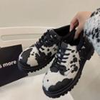 Platform Printed Oxford Shoes