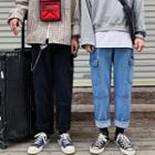 Couple Matching Pocketed Straight Leg Jeans