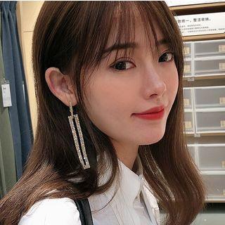 Alloy Rectangular Dangle Earring 1 Pair - As Shown In Figure - One Size