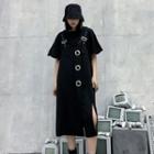 Eyelet Jumper Dress