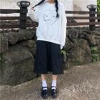 Heart Print Sweatshirt / Midi Skirt