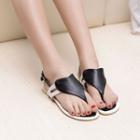 Color Panel Slingback Sandals