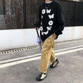 Suspender Straight-cut Pants