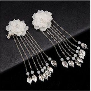 Flower Fringed Hair Clip (various Designs)