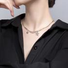 925 Sterling Silver Star Pendant Layered Necklace S925 Silver - Set - One Size