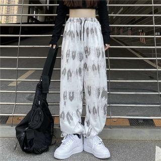 Drawstring Tie-dyed Sweatpants