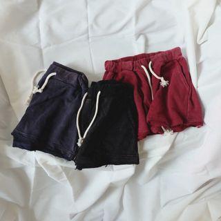 Plain Distressed Wide Leg Shorts