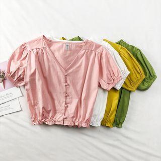 V-neck Crop Shirt
