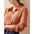 Standard-fit Chiffon Blouse In 5 Colors