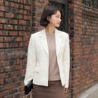 Snap-button Tweed Blazer