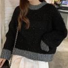 Color-block Oversize Sweater