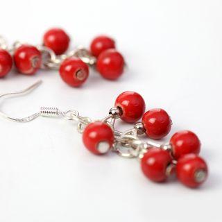 Ceramic Bead Dangle Earring As Shown In Figure - One Size