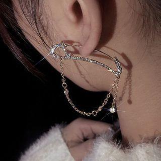 Chained Rhinestone Brooch