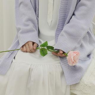 Crochet-capelet Sleek Midi Dress