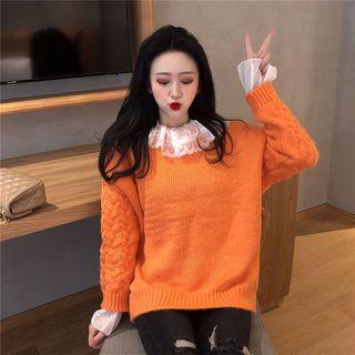 Lace Long-sleeve Top / Long-sleeve Sweater