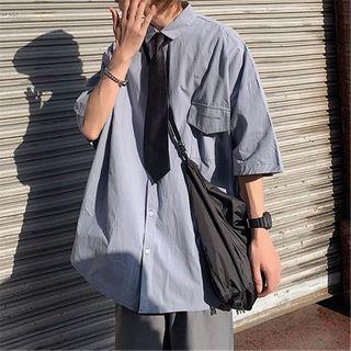 Set: Short-sleeve Shirt + Neck Tie