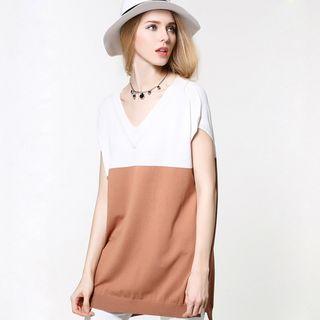 Short-sleeve Shift Knit Dress