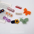 Flower / Bow Knit Hair Clip (various Designs)