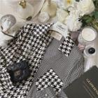 Houndstooth Shirt Black & White - One Size