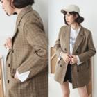Double-breasted Mock Two-piece Blazer