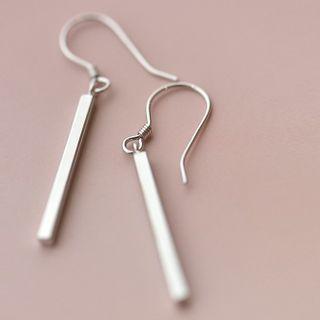 Bar Sterling Silver Dangle Earring 1 Pair - Silver - One Size
