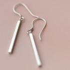 Bar Sterling Silver Dangle Earring 1 Pair - Silver - One Size