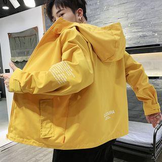 Hood Lettering Zip Jacket